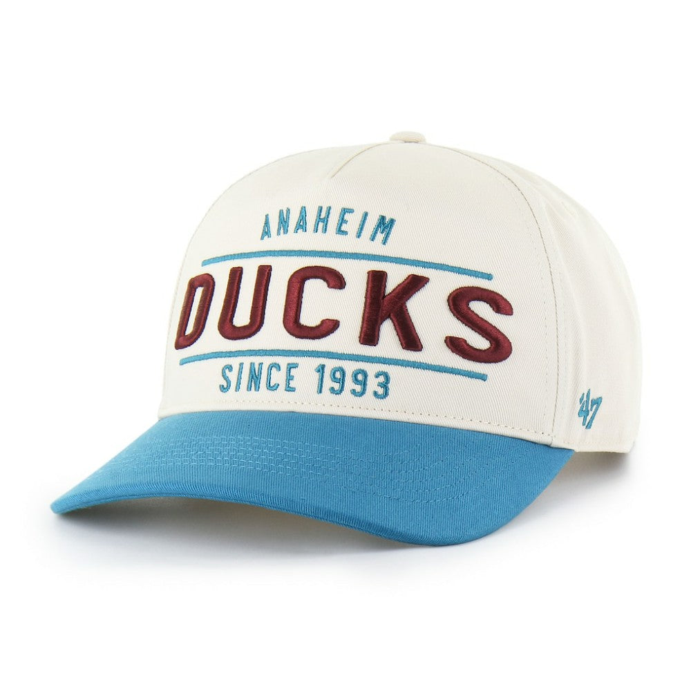 Anaheim Ducks '47 Expansion Debut Two-Tone Hitch Adjustable Hat - Cream/Teal - NHL 202705922