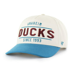 Anaheim Ducks '47 Expansion Debut Two-Tone Hitch Adjustable Hat - Cream/Teal - NHL 202705922