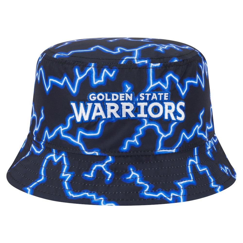 Golden State Warriors Summer Sun and Storm Reversible Bucket Hat for sale Black/Light Blue | New Era outlet