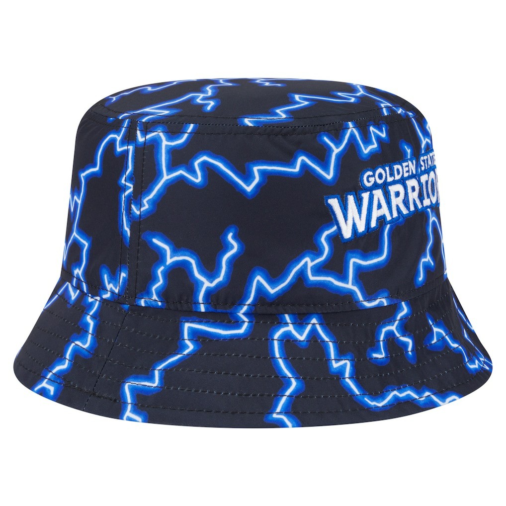 Golden State Warriors Summer Sun and Storm Reversible Bucket Hat for sale Black/Light Blue | New Era outlet