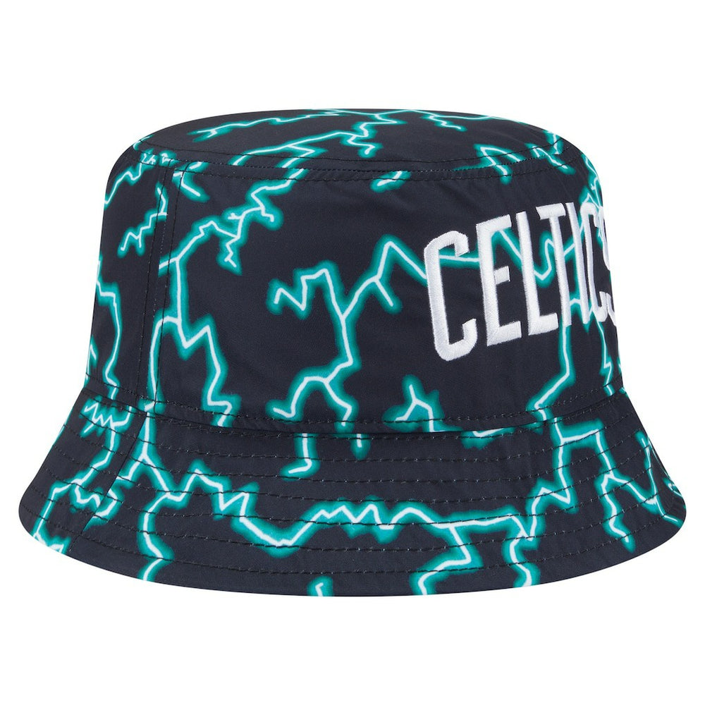 Boston Celtics Summer Sun and Storm Reversible Bucket Hat Black/Light Blue | New Era for sale