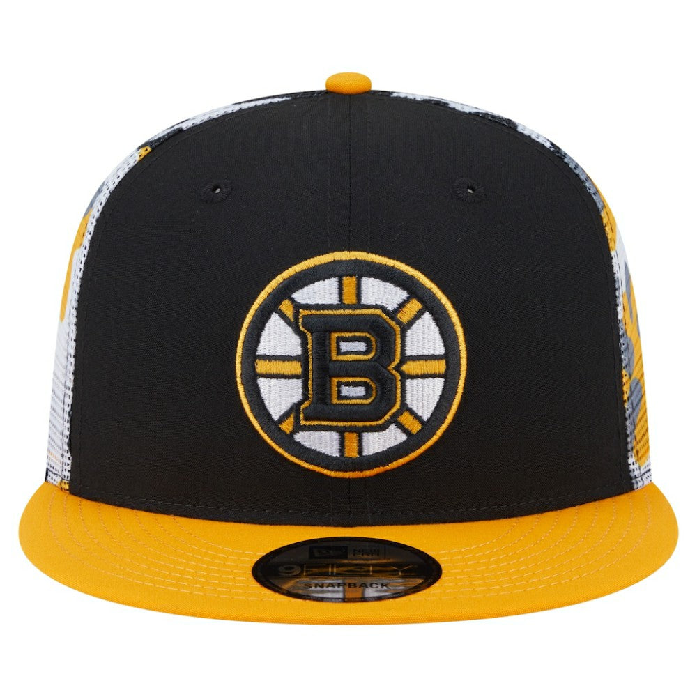 Boston Bruins New Era Camo Meshback 9FIFTY Snapback Hat - Black/Gold - NHL 202705936