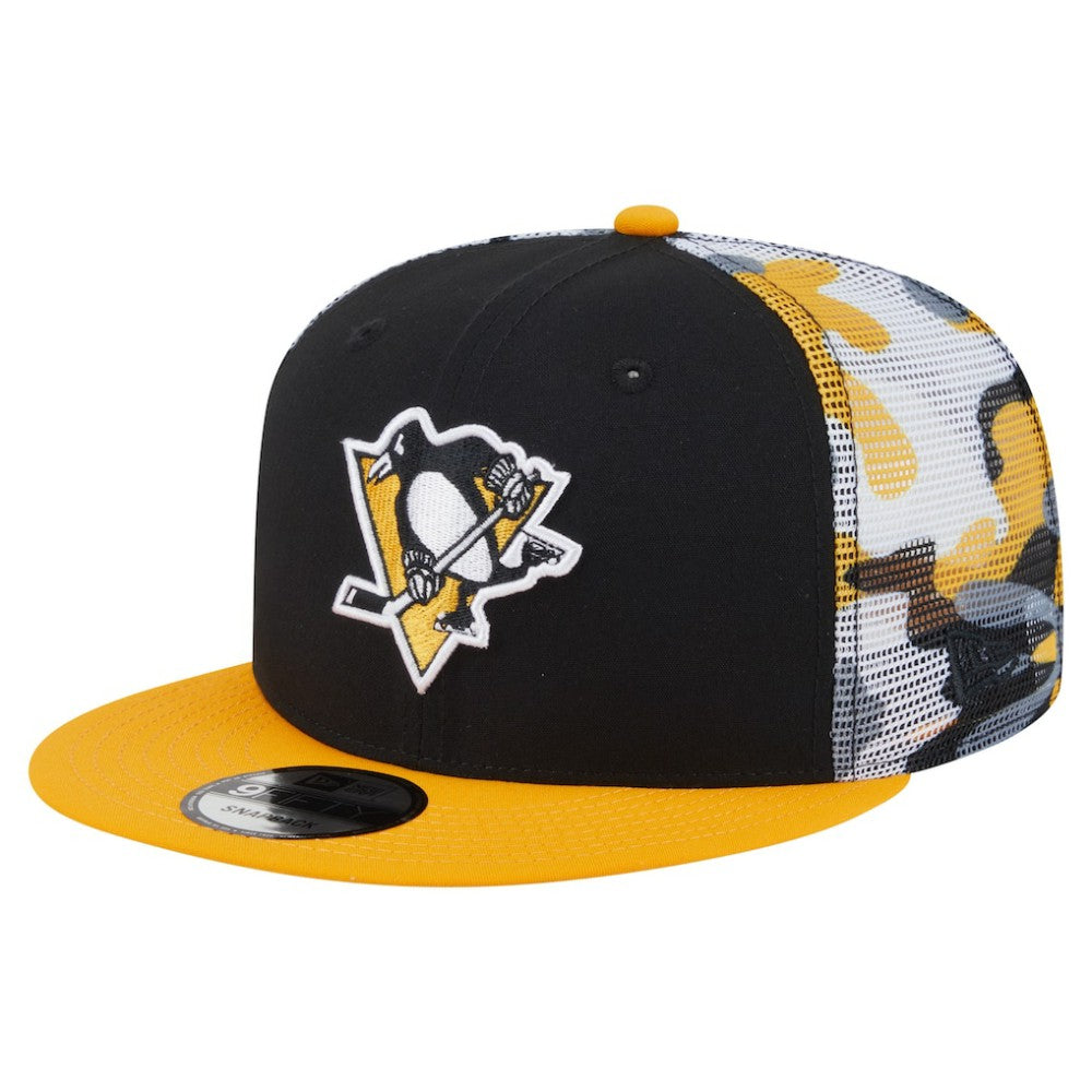 Pittsburgh Penguins New Era Camo Meshback 9FIFTY Snapback Hat - Black/Gold - NHL 202705943