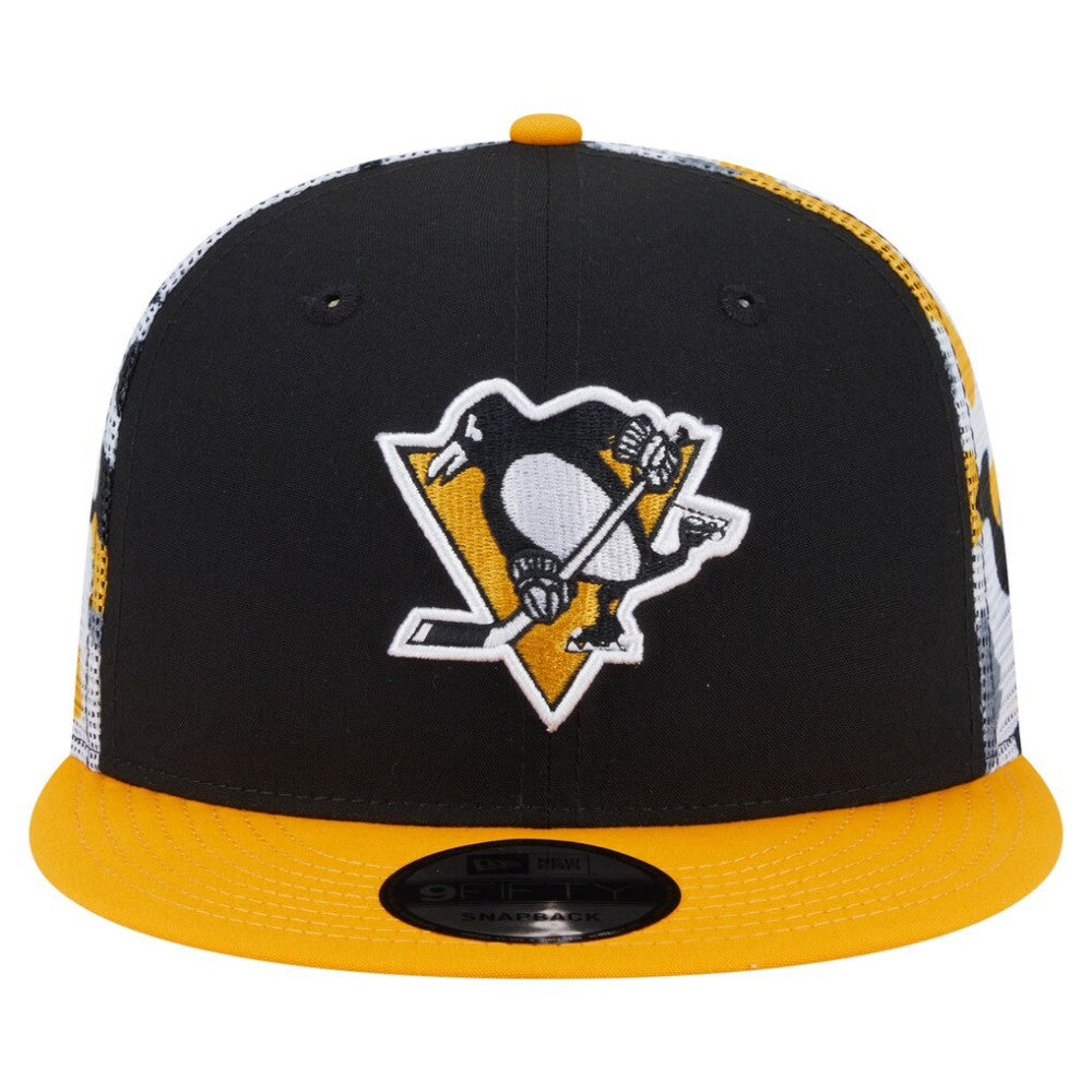 Pittsburgh Penguins New Era Camo Meshback 9FIFTY Snapback Hat - Black/Gold - NHL 202705943