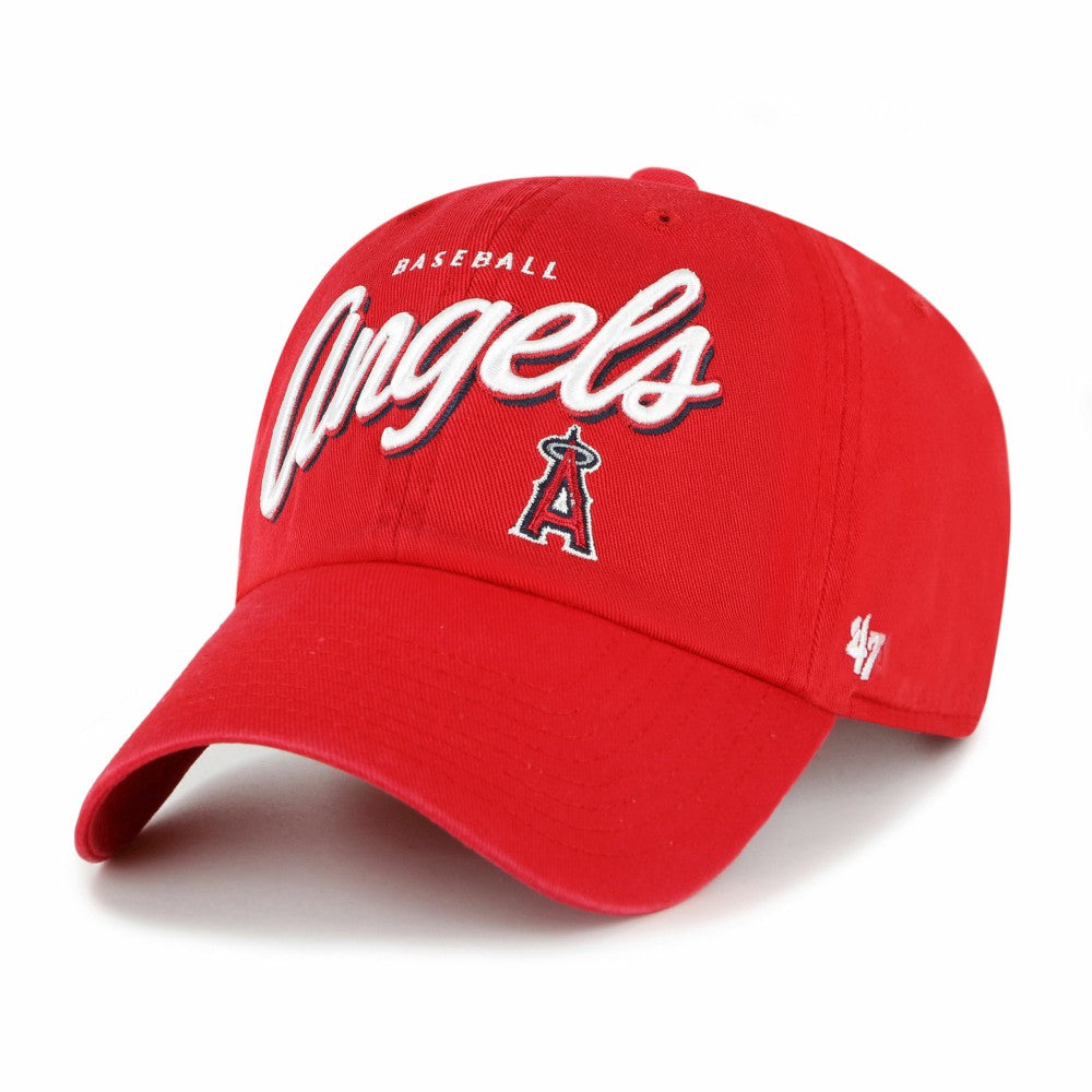 Los Angeles Angels '47 Women's Ariana Clean Up Adjustable Hat - Red - 47 brand Lifestyle