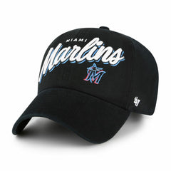 Miami Marlins '47 Women's Ariana Clean Up Adjustable Hat - Black - 47 brand Discount