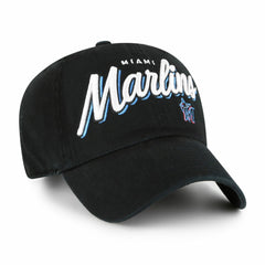 Miami Marlins '47 Women's Ariana Clean Up Adjustable Hat - Black - 47 brand Discount