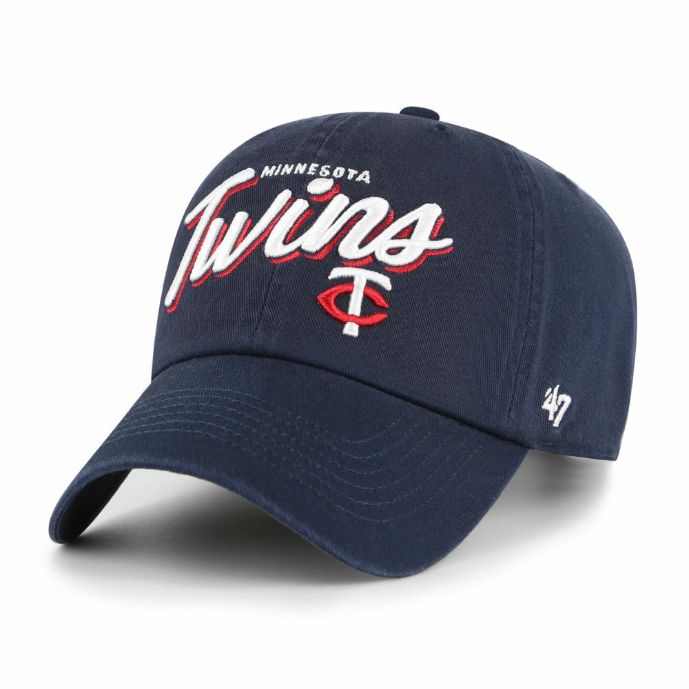Minnesota Twins '47 Women's Ariana Clean Up Adjustable Hat - Navy - 47 brand Discount