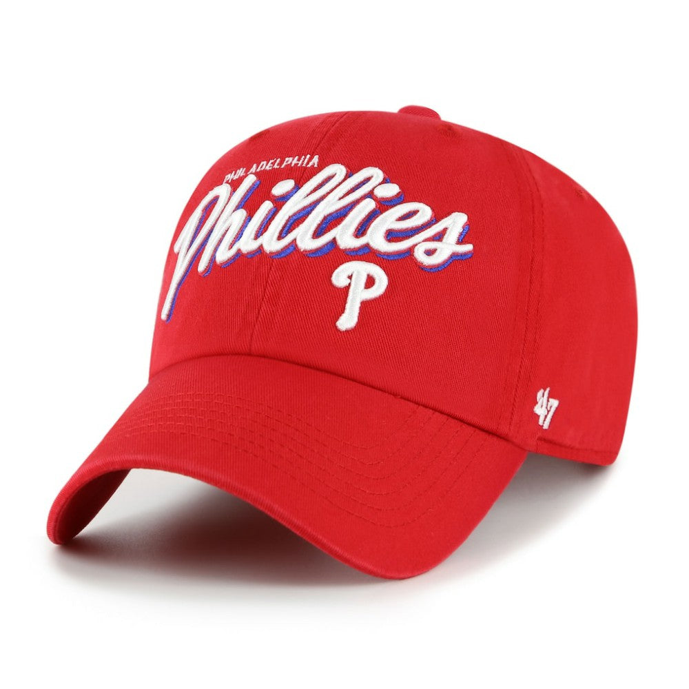 Philadelphia Phillies '47 Women's Ariana Clean Up Adjustable Hat - Red - 47 brand on Sale
