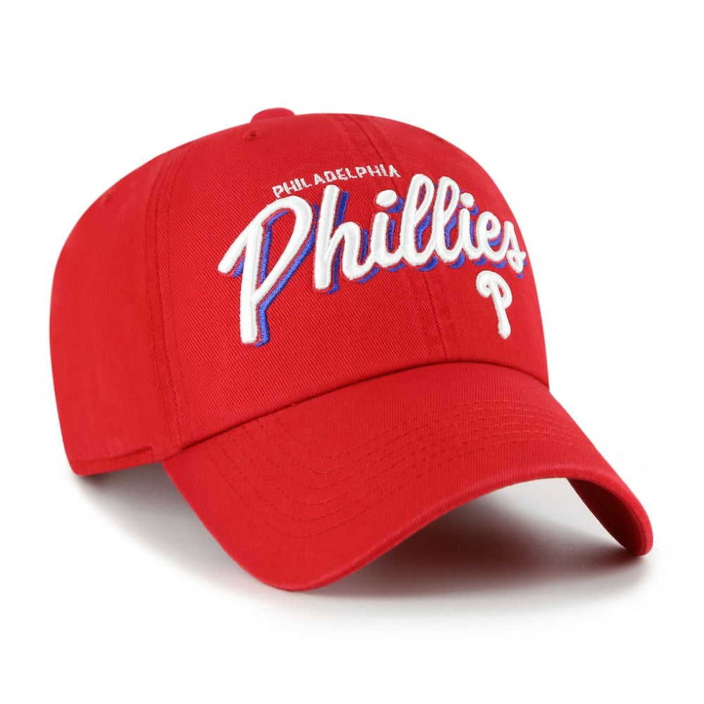 Philadelphia Phillies '47 Women's Ariana Clean Up Adjustable Hat - Red - 47 brand on Sale