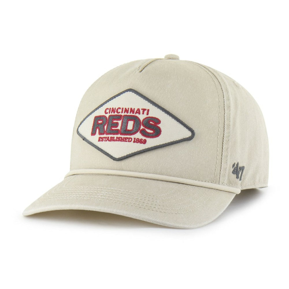 Cincinnati Reds '47 Cairn Hitch Adjustable Hat - Khaki - 47 brand Sale