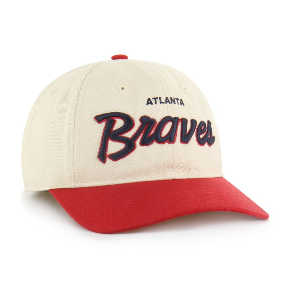 Atlanta Braves '47 Crosstown Franchise Fitted Hat - Natural - 47 brand Lifestyle