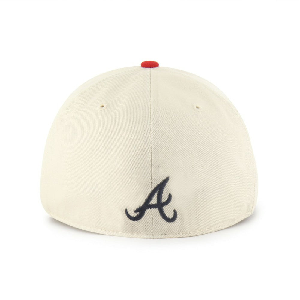 Atlanta Braves '47 Crosstown Franchise Fitted Hat - Natural - 47 brand Lifestyle