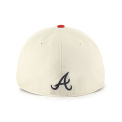 Atlanta Braves '47 Crosstown Franchise Fitted Hat - Natural - 47 brand Lifestyle