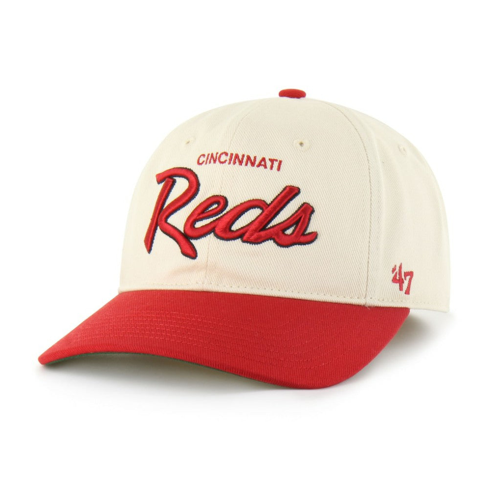Cincinnati Reds '47 Crosstown Franchise Fitted Hat - Natural - 47 brand Lifestyle