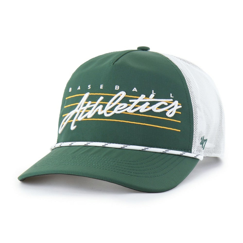 Athletics '47 Brrr Downburst Mesh Hitch Adjustable Hat - Dark Green - 47 brand Lifestyle