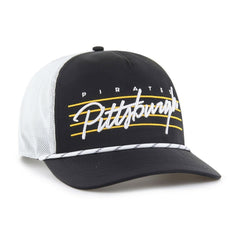 Pittsburgh Pirates '47 Brrr Downburst Mesh Hitch Adjustable Hat - Black - 47 brand on Sale