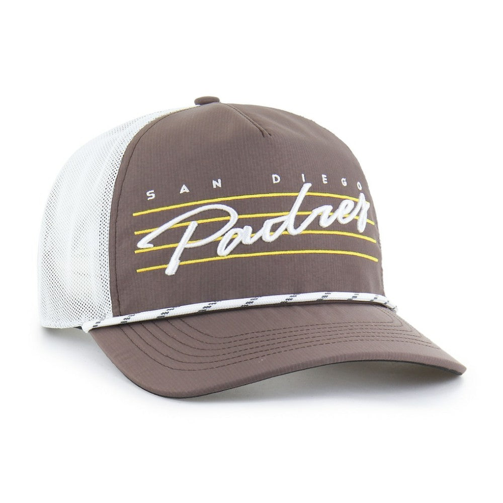 San Diego Padres '47 Brrr Downburst Mesh Hitch Adjustable Hat - Brown - 47 brand Lifestyle