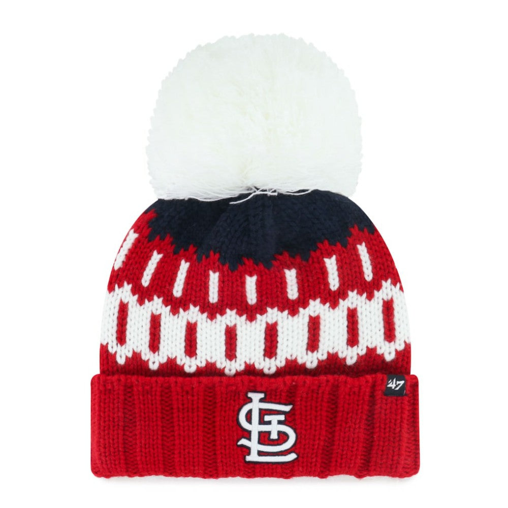 St. Louis Cardinals '47 Women's Felicity Cuffed Knit Hat with Pom - Red - 47 brand on Sale