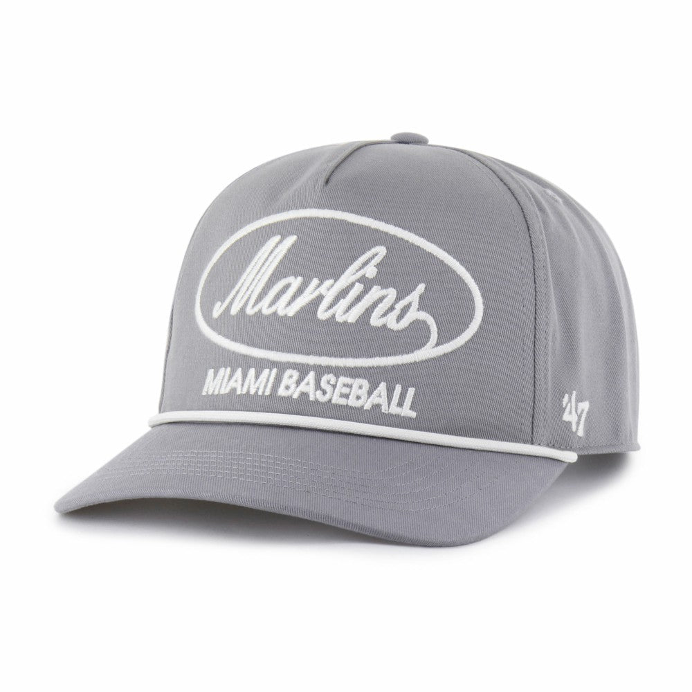 Miami Marlins '47 Foundational Hitch Adjustable Hat - Gray - 47 brand on Sale