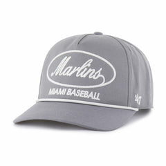 Miami Marlins '47 Foundational Hitch Adjustable Hat - Gray - 47 brand on Sale