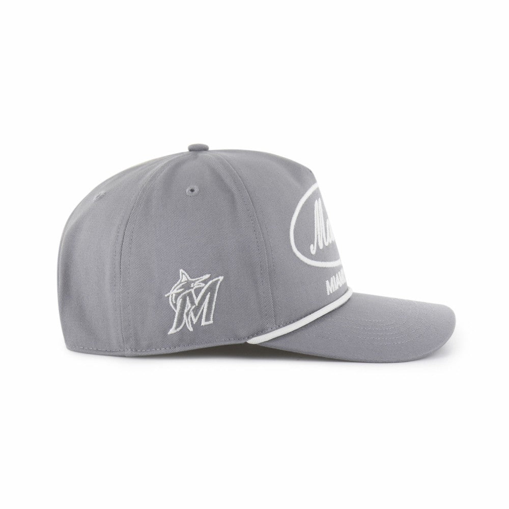 Miami Marlins '47 Foundational Hitch Adjustable Hat - Gray - 47 brand on Sale