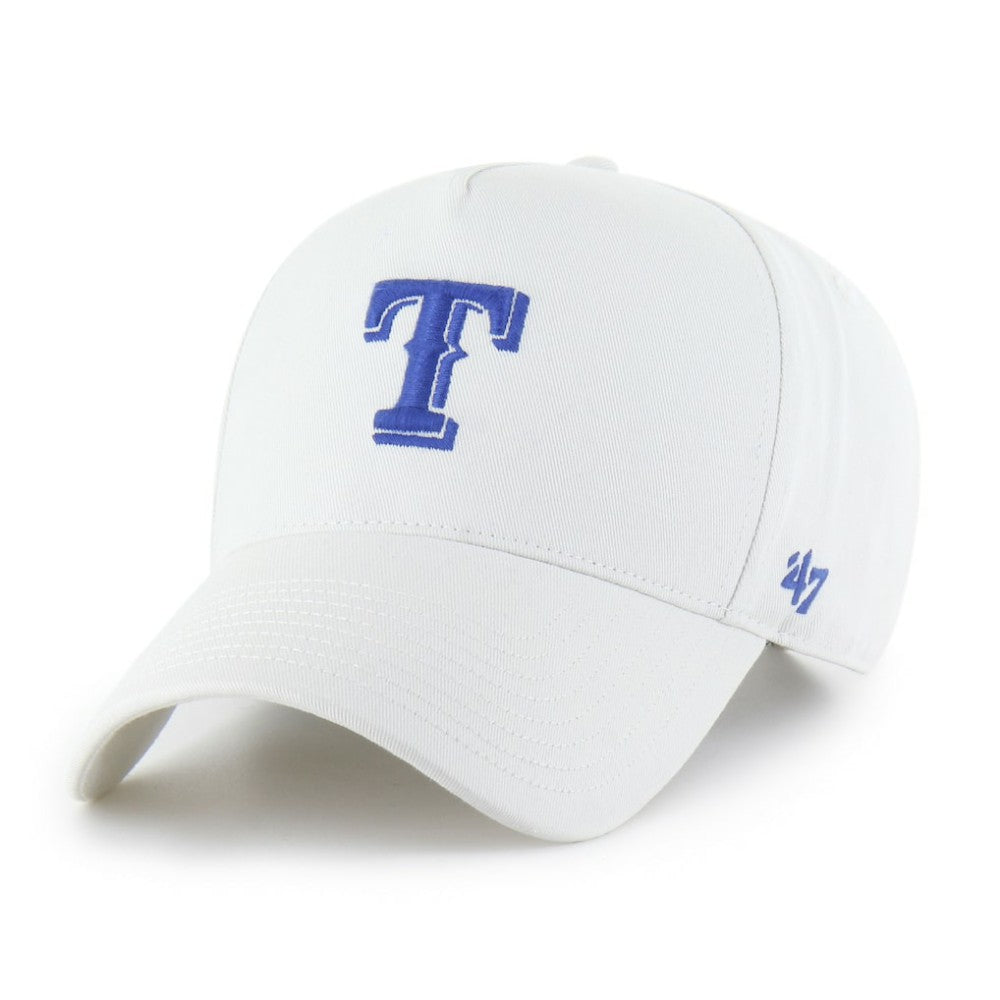 Texas Rangers '47 Foundational Pinch Offside Adjustable Hat - White - 47 brand Sale