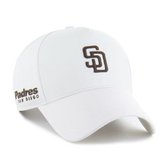 San Diego Padres '47 Foundational Pinch Offside Adjustable Hat - White - 47 brand on Sale