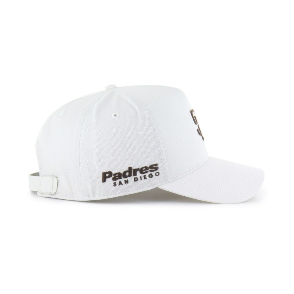 San Diego Padres '47 Foundational Pinch Offside Adjustable Hat - White - 47 brand on Sale
