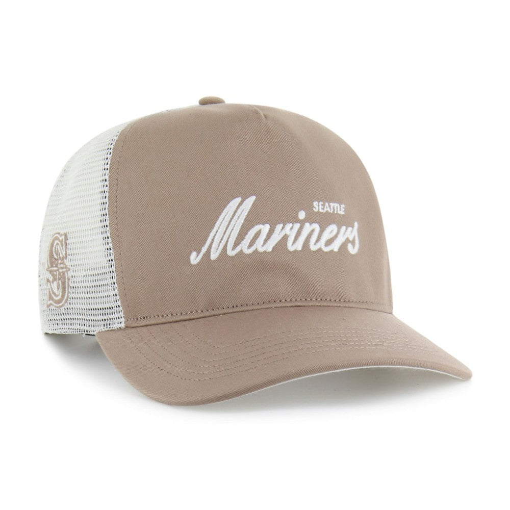 Seattle Mariners '47 Foundational Mesh Hitch Adjustable Hat - Brown - 47 brand on Sale