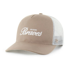 Atlanta Braves '47 Foundational Mesh Hitch Adjustable Hat - Brown - 47 brand Sale