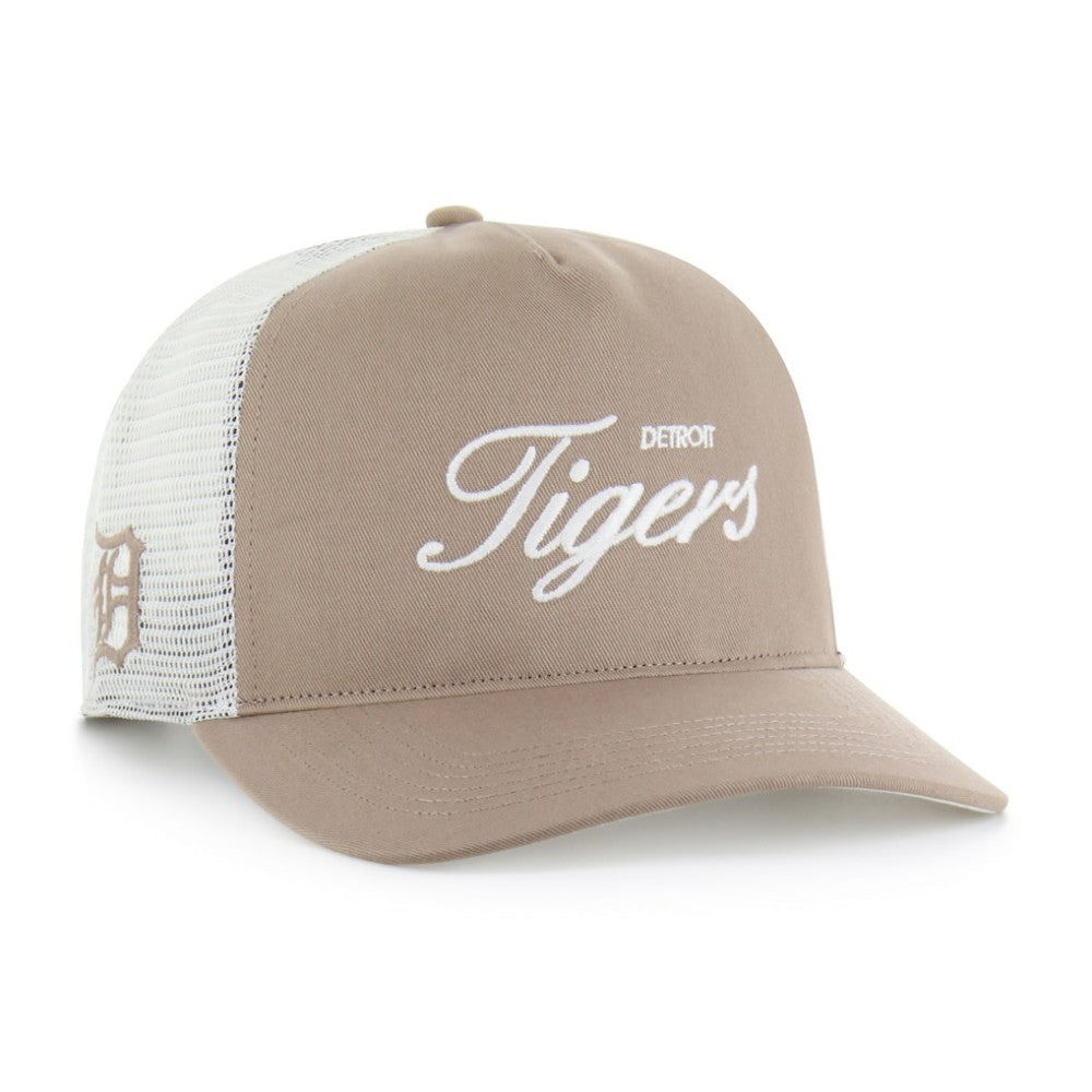 Detroit Tigers '47 Foundational Mesh Hitch Adjustable Hat - Brown - 47 brand Lifestyle