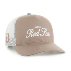 Boston Red Sox '47 Foundational Mesh Hitch Adjustable Hat - Brown - 47 brand on Sale