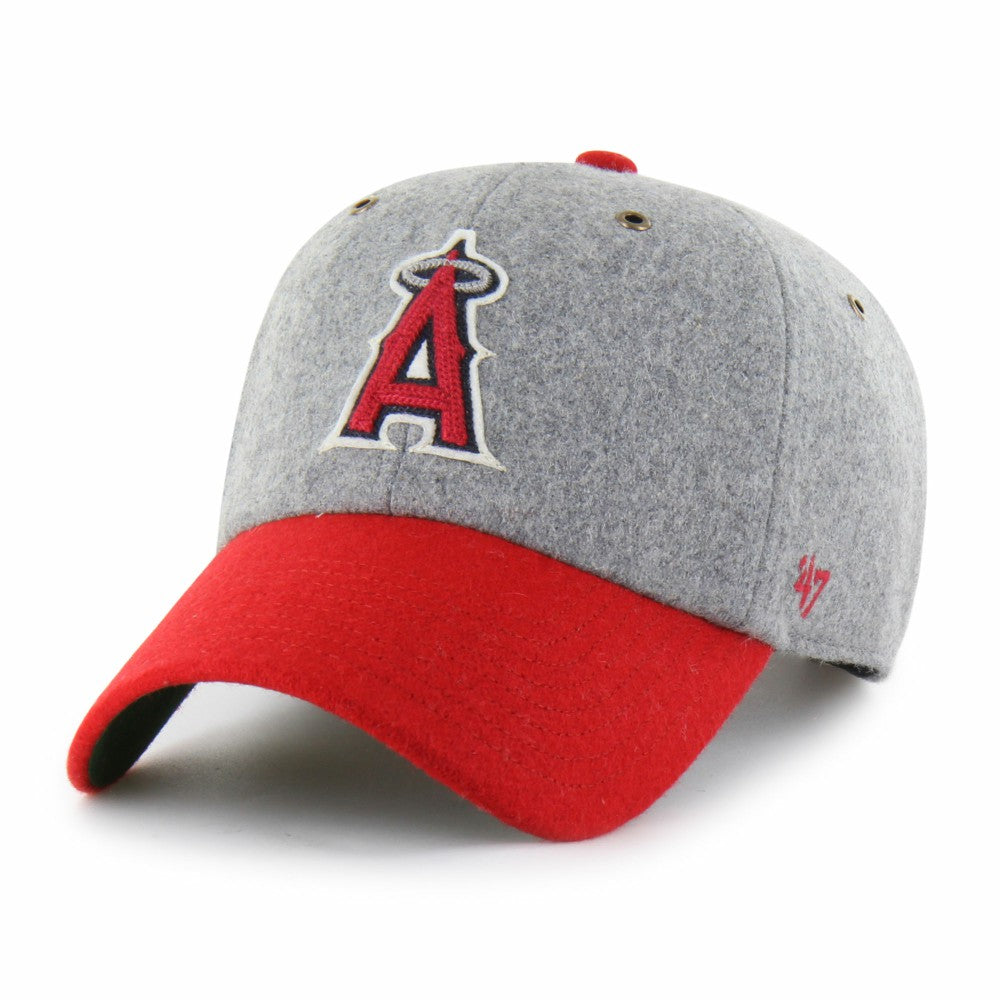 Los Angeles Angels '47 Golden Age Wool Clean Up Adjustable Hat - Gray/Red - 47 brand on Sale
