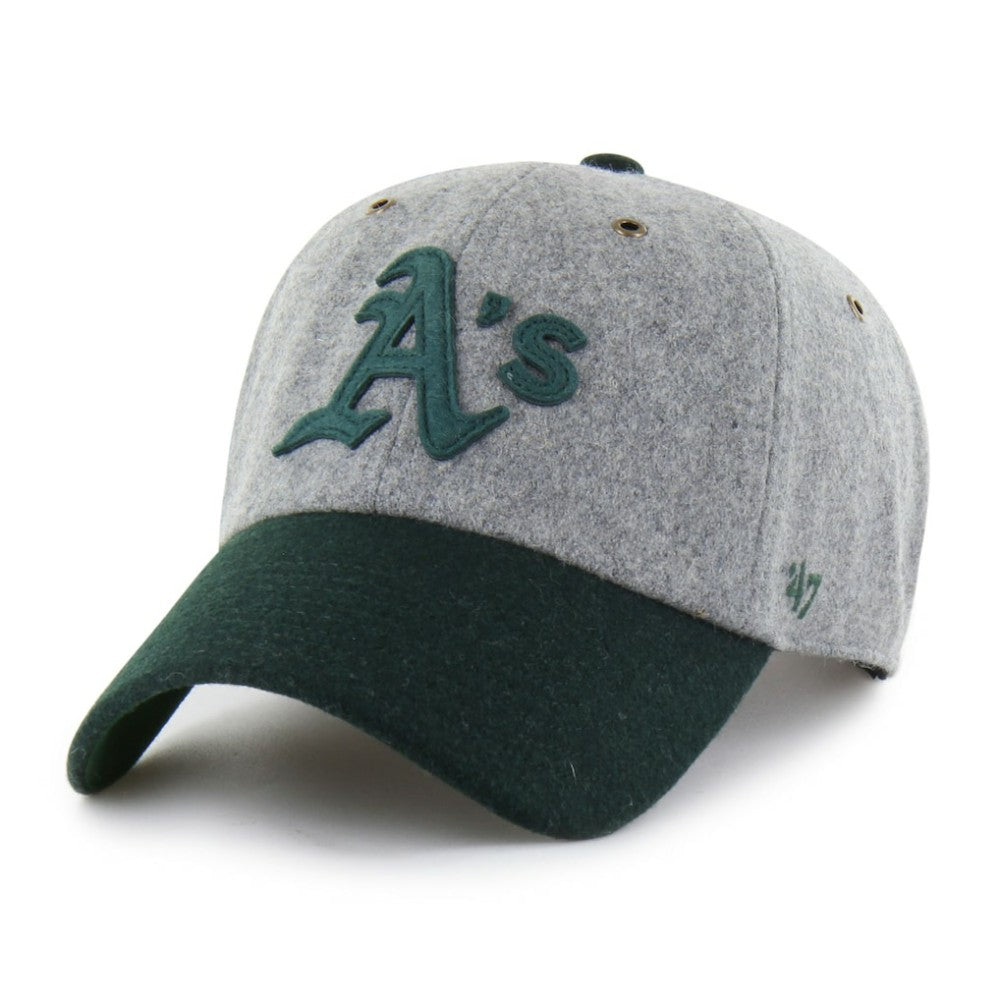 Athletics '47 Golden Age Wool Clean Up Adjustable Hat - Gray/Green - 47 brand on Sale