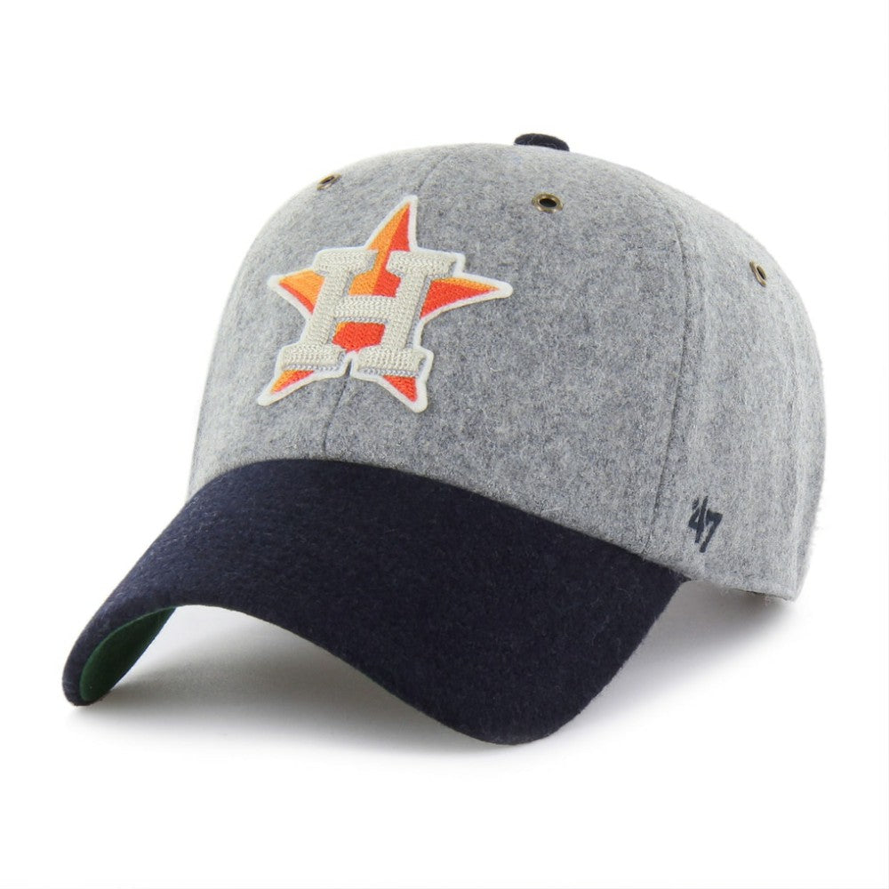 Houston Astros '47 Golden Age Wool Clean Up Adjustable Hat - Gray/Navy - 47 brand Online