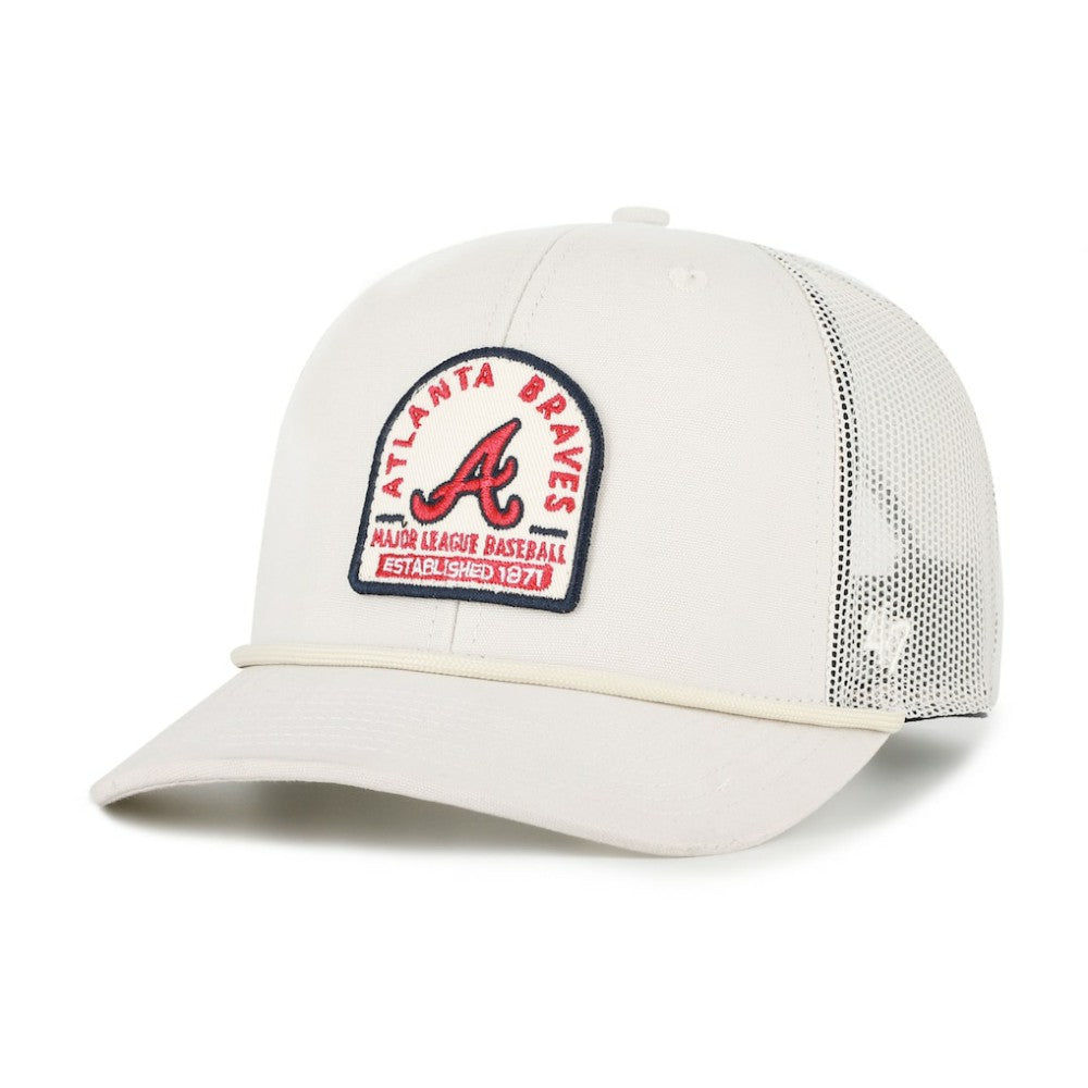 Atlanta Braves '47 Gravestone Adjustable Trucker Hat - Cream - 47 brand Sale