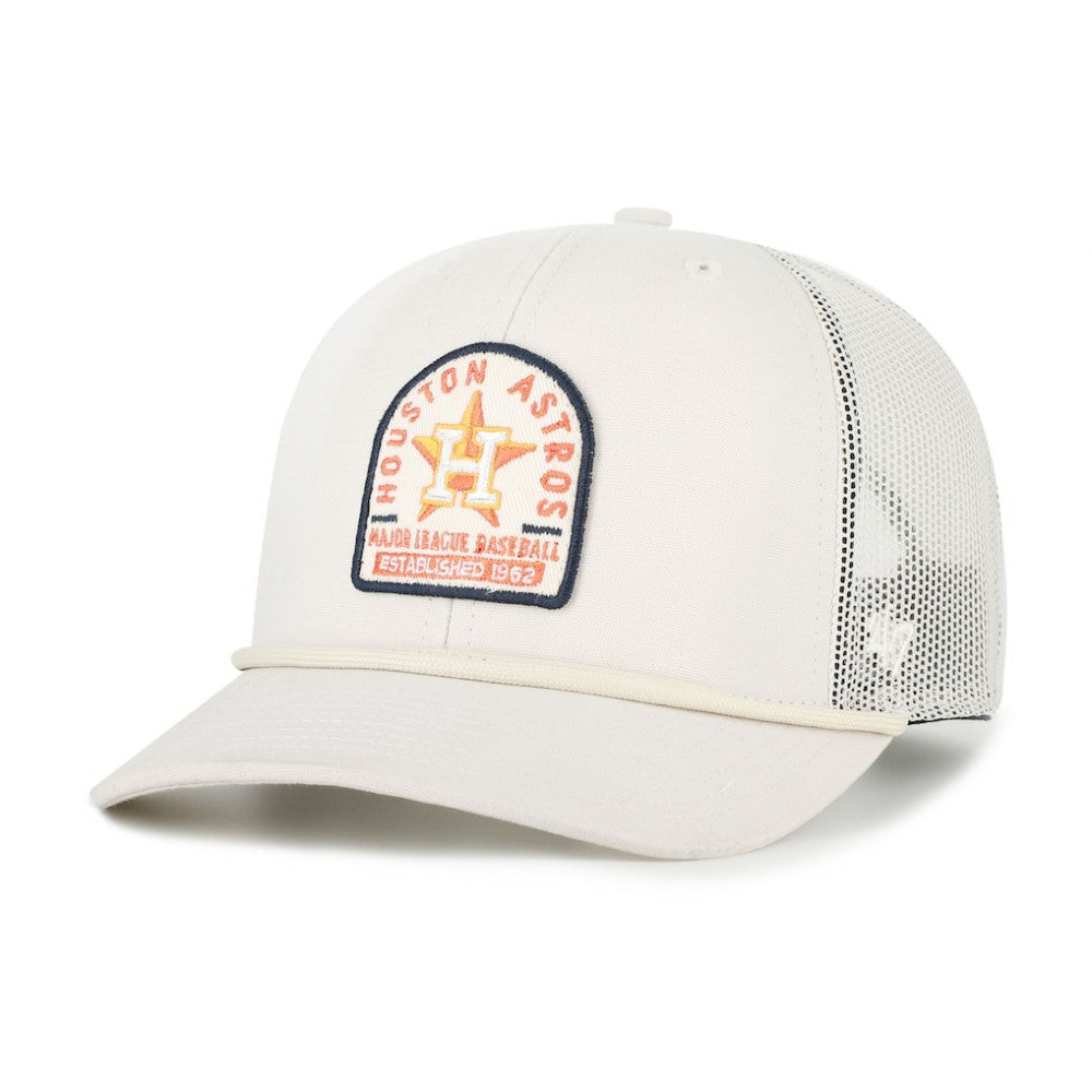 Houston Astros '47 Gravestone Adjustable Trucker Hat - Cream - 47 brand Lifestyle