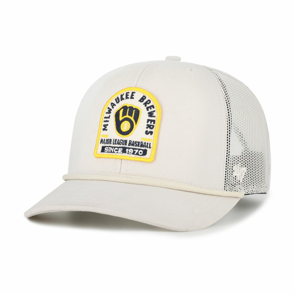 Milwaukee Brewers '47 Gravestone Adjustable Trucker Hat - Cream - 47 brand Sale