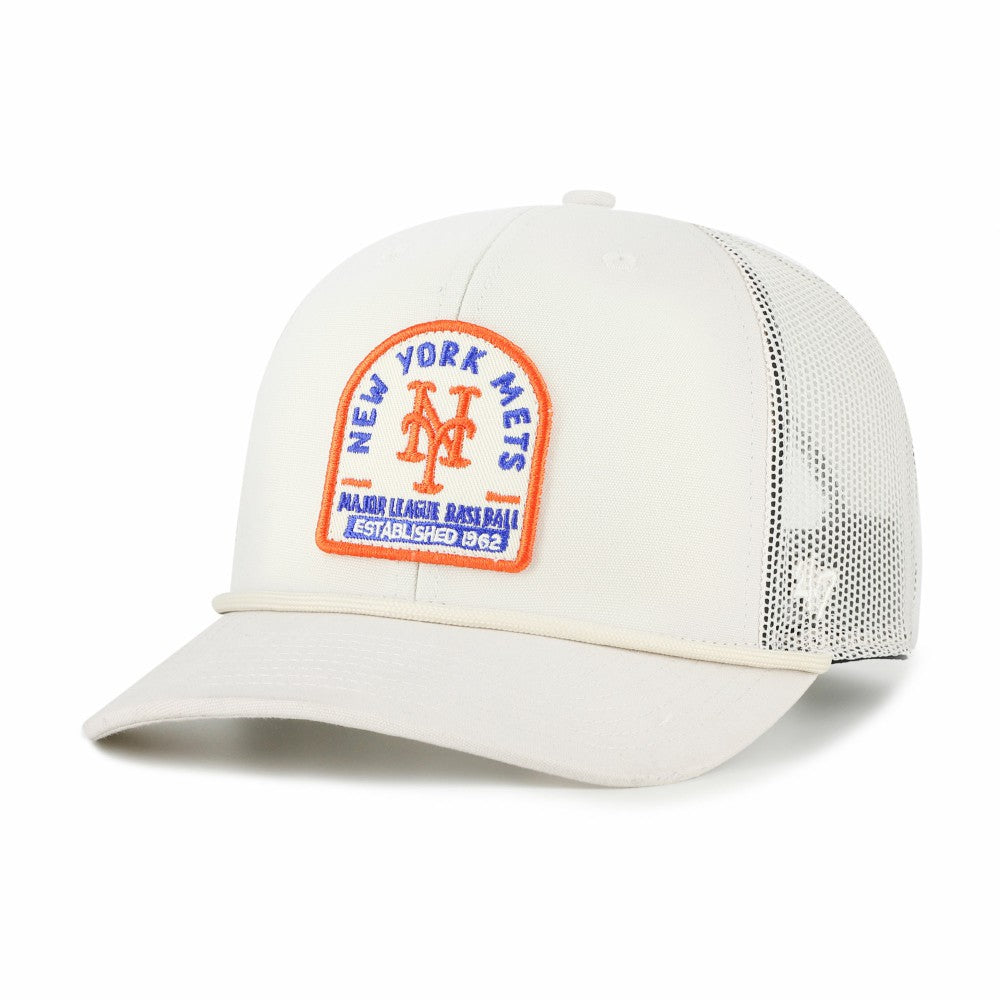 New York Mets '47 Gravestone Adjustable Trucker Hat - Cream - 47 brand on Sale
