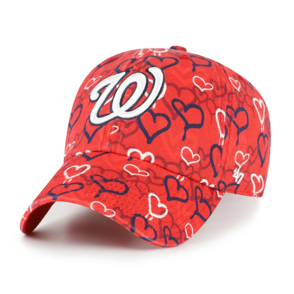 Washington Nationals '47 Girls Youth Mural Clean Up Adjustable Hat - Red - 47 brand Lifestyle