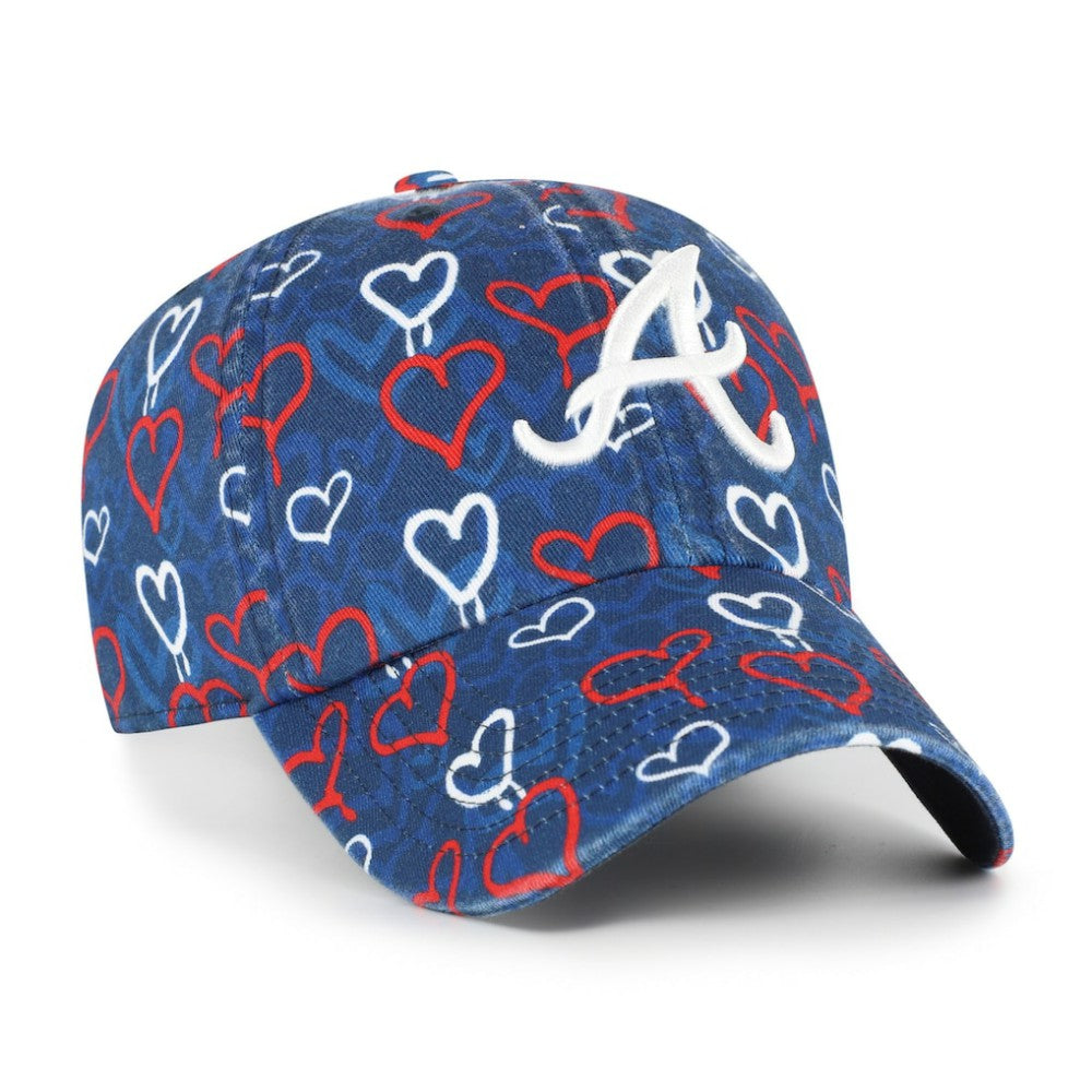 Atlanta Braves '47 Girls Youth Mural Clean Up Adjustable Hat - Navy - 47 brand Online