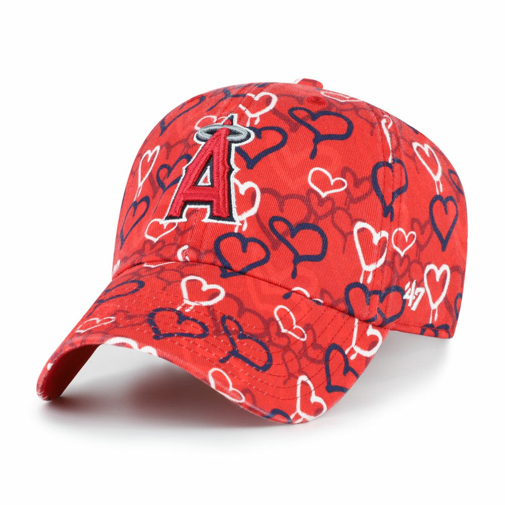 Los Angeles Angels '47 Girls Youth Mural Clean Up Adjustable Hat - Red - 47 brand on Sale