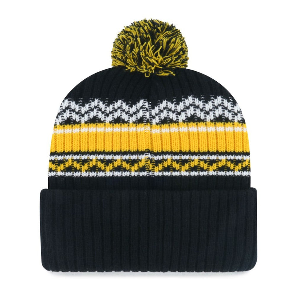 Pittsburgh Pirates '47 Youth Polar Vortex Cuffed Knit Hat with Pom - Black - 47 brand on Sale