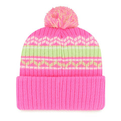 Chicago White Sox '47 Youth Polar Vortex Cuffed Knit Hat with Pom - Pink - 47 brand Lifestyle