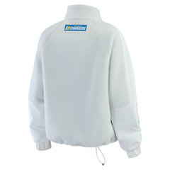 Los Angeles Chargers WEAR by Erin Andrews Women's Polar Fleece Half-Zip Jacket White