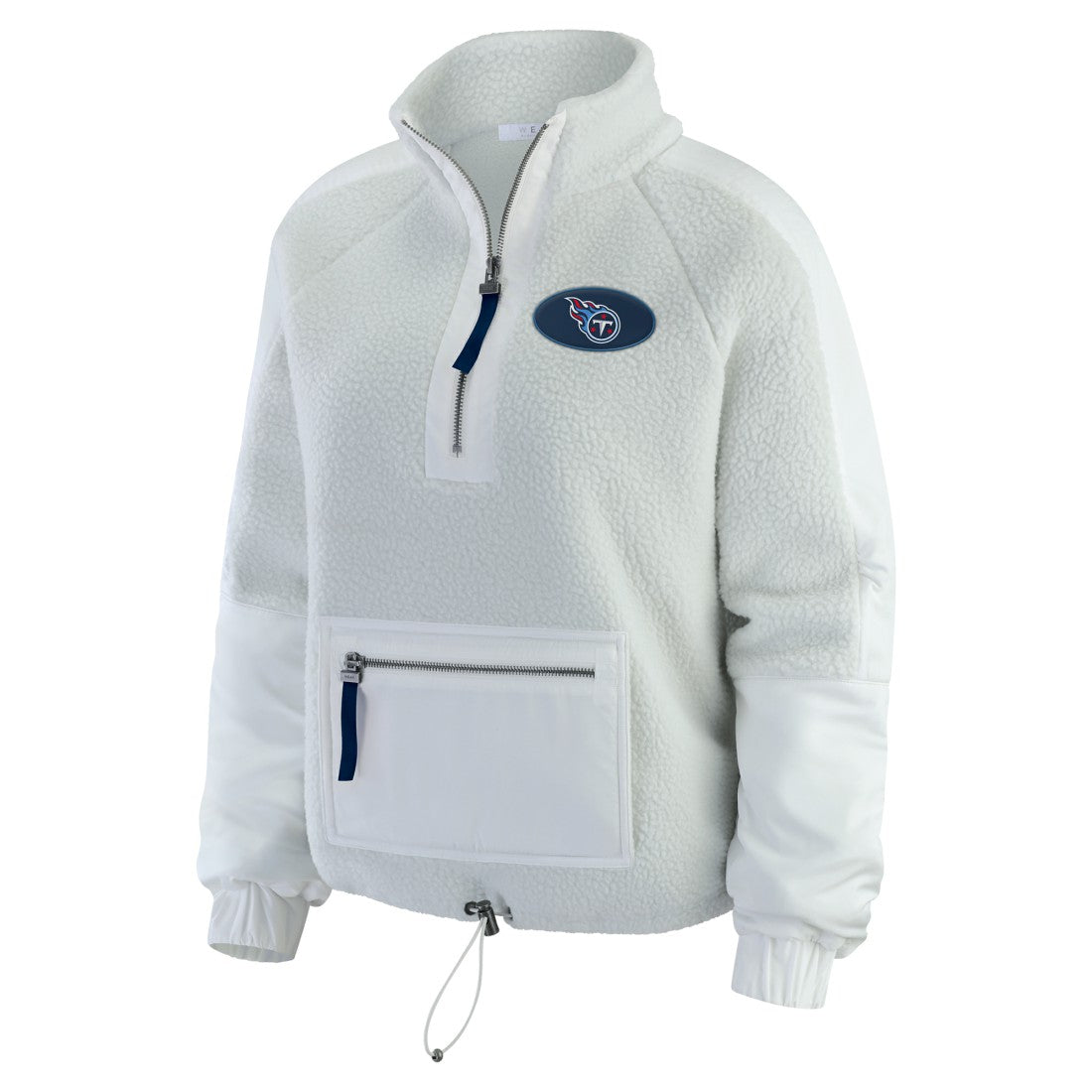 Tennessee Titans WEAR by Erin Andrews Women's Polar Fleece Half-Zip Jacket White
