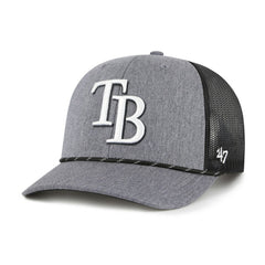 Tampa Bay Rays '47 Carbon Rope Trucker Adjustable Hat - Charcoal - 47 brand Discount