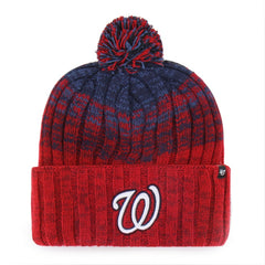 Washington Nationals '47 Cascade Cuffed Knit Hat with Pom - Red - 47 brand Online