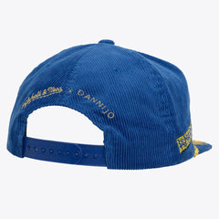 Golden State Warriors x DANNIJO Women's Deadstock Cord Snapback Hat for sale Royal | Mitchell & Ness discount